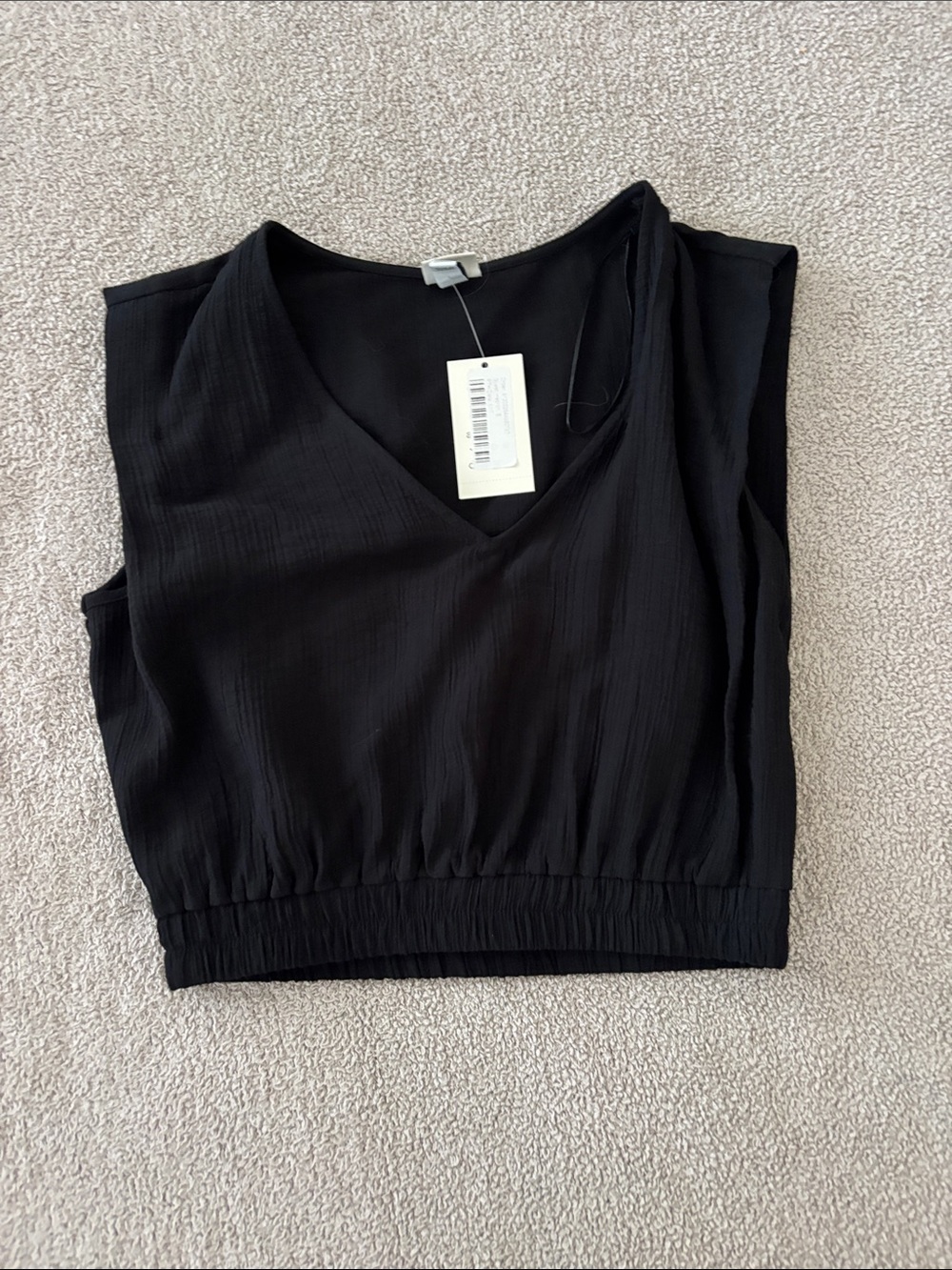 a new day Black V-Neck Sleeveless Tank Top